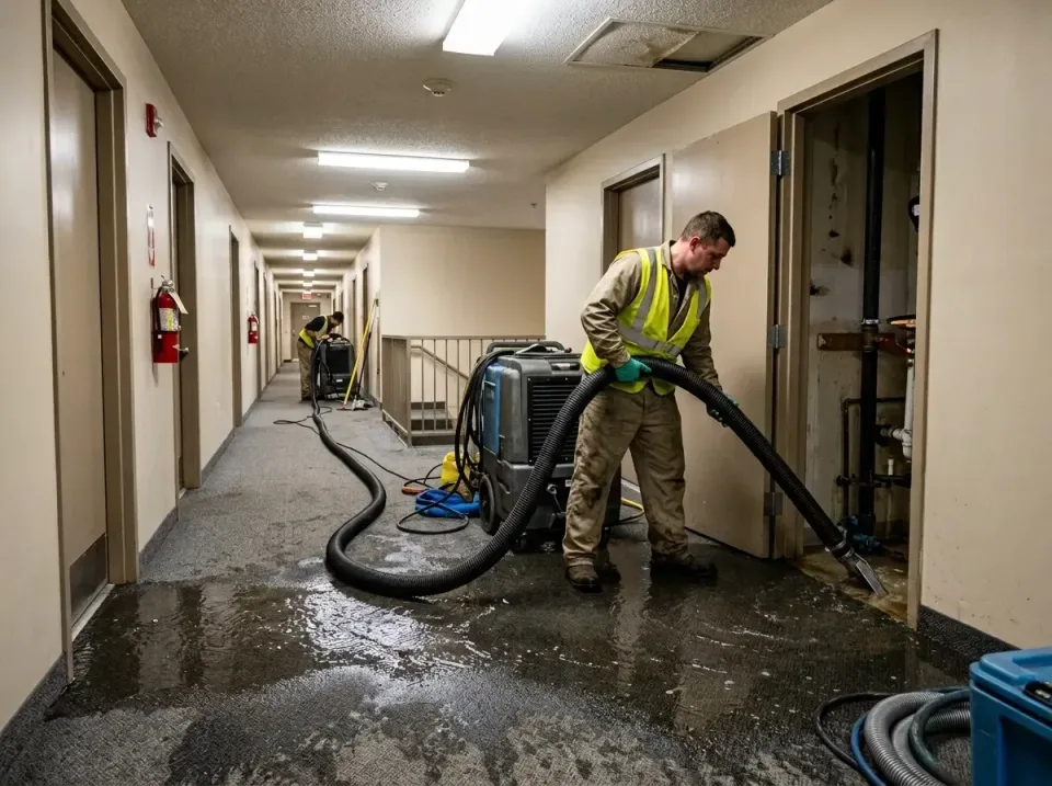 multi-unit-apartment-hallway-f-005 — frequently asked questions, Emergency Burst Pipe Water Extraction & Removal in New Lexi…